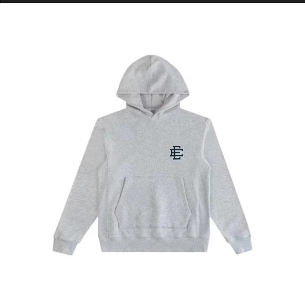 Eric Emanuel Gray Hoodie with Navy Logo